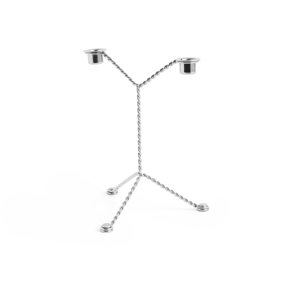 HAY Wire ljusstake Mirror | Skandinavisk Design | Ljuslyktor & Ljusfat | Silverfärgad