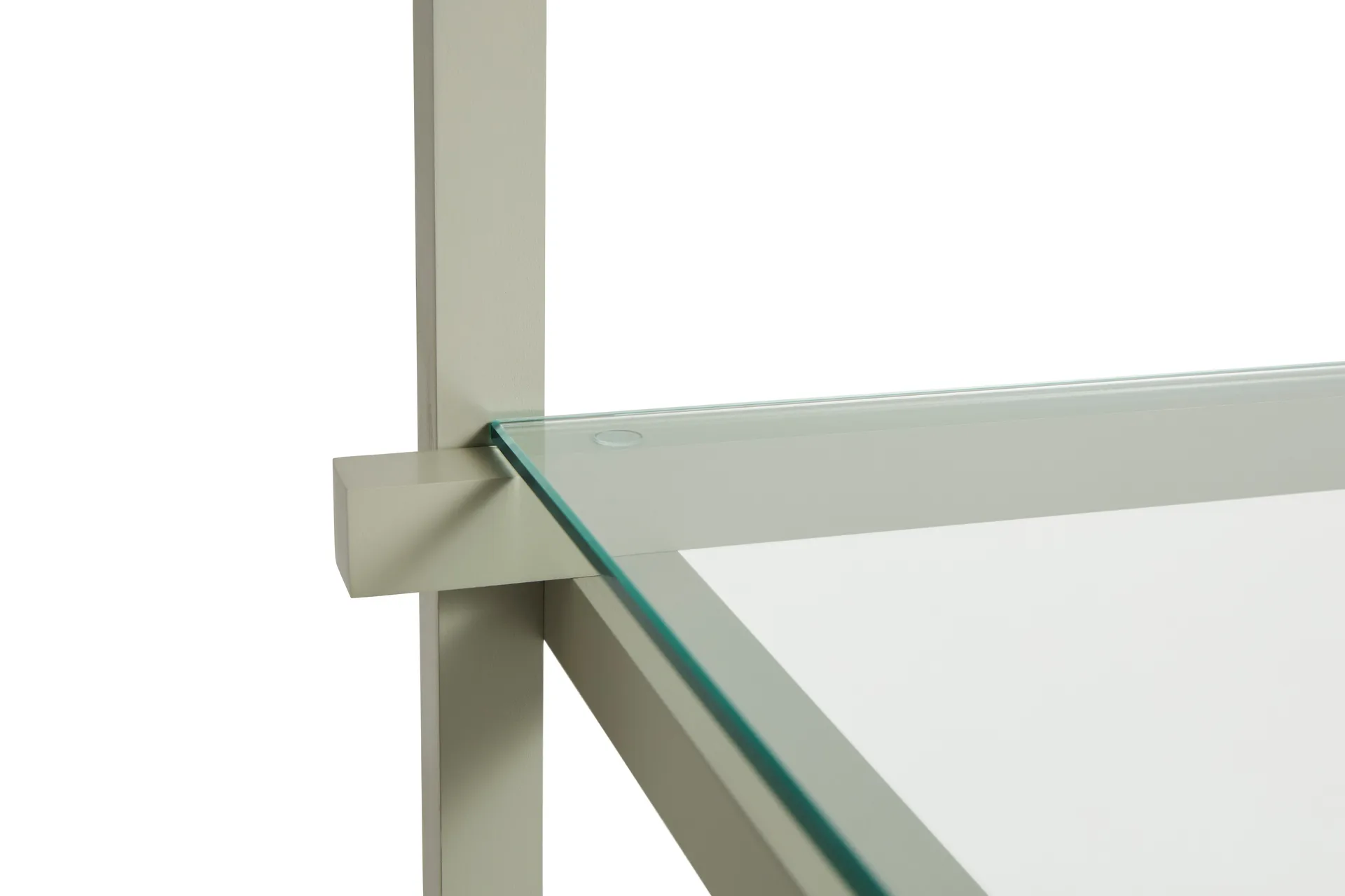 Woody Column hylla, Beech-clear glass, low HAY