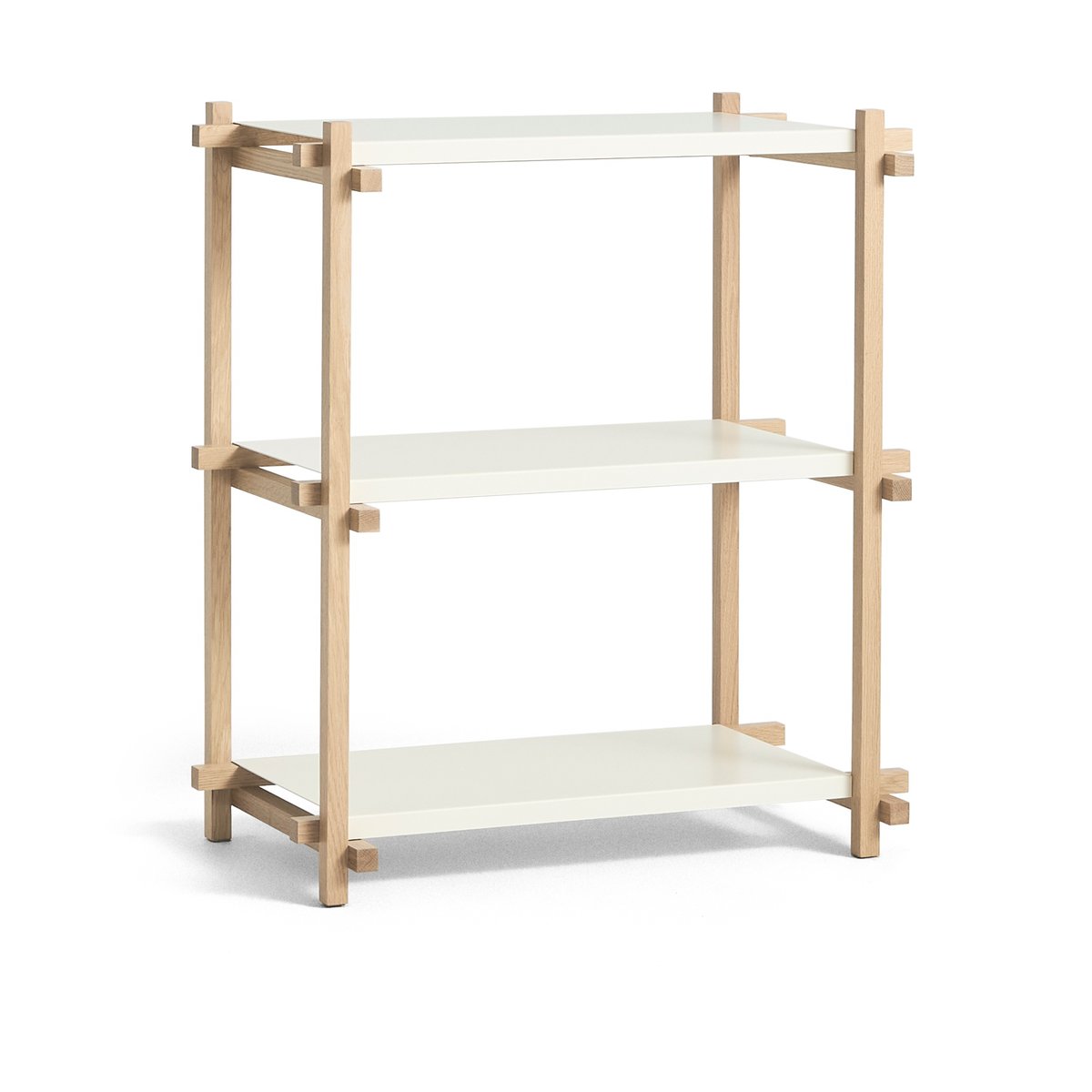 HAY Woody Column hylla Oak-almond white, low | Skandinavisk Design | Hyllor & Hyllsystem | Vit