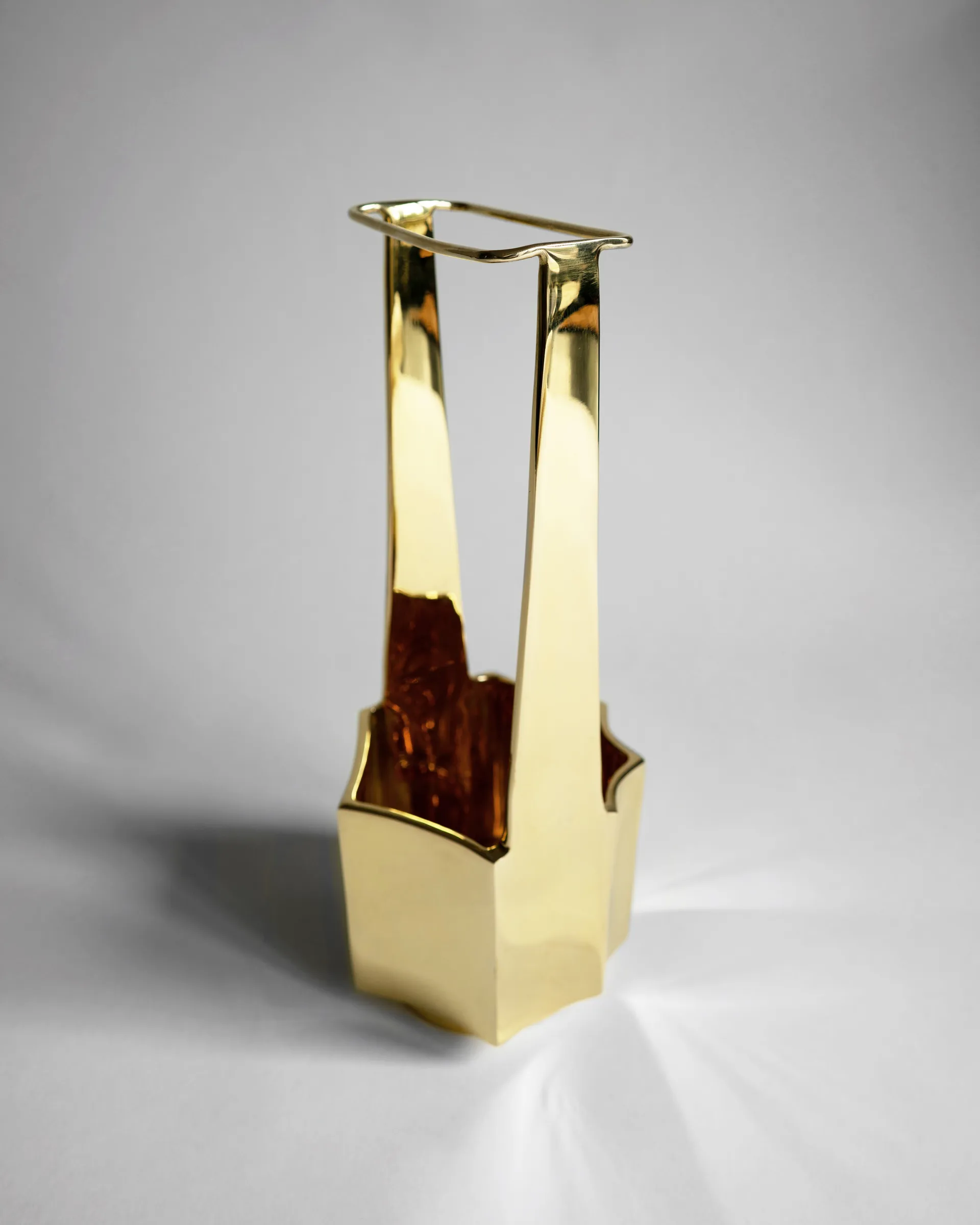 Ikebana vas 30 cm, Mässing Hein Studio