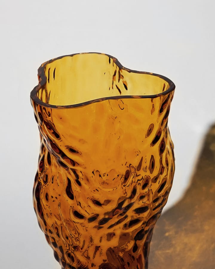 Ostrea Rock vas glas 30 cm - Amber - Hein Studio