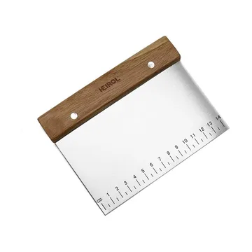 Degskrapa med trähandtag - Rosenträ-rostfritt stål - Heirol