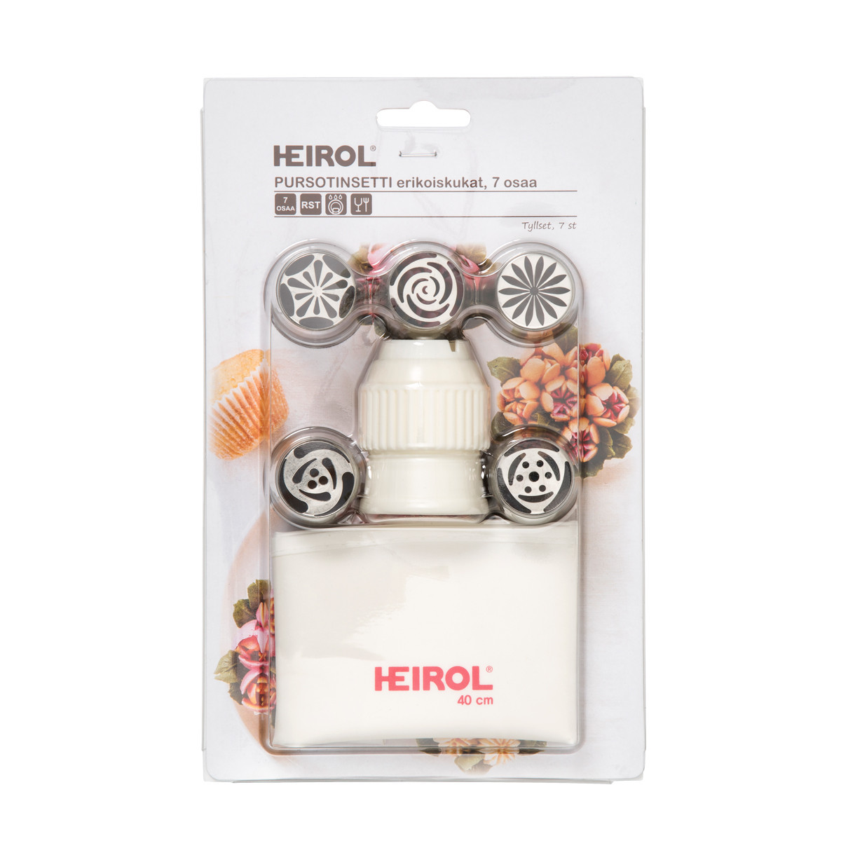 Heirol dekorationsset blommor 40 cm | Skandinavisk Design | Spritsar & Tyllar | Multi