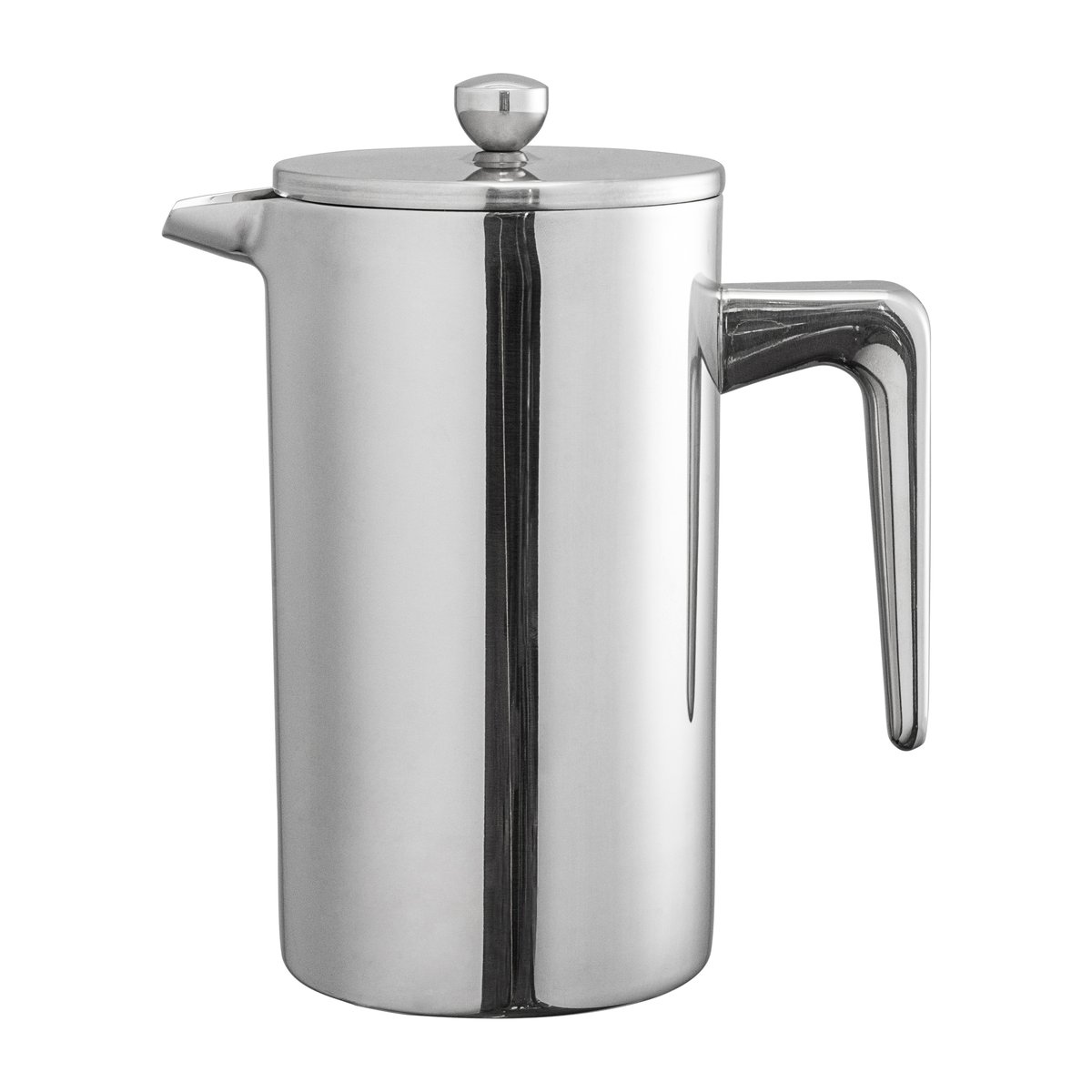 Heirol kaffepress rostfritt stål 1 L, 8 koppar | Skandinavisk Design | Presskanna | Silverfärgad