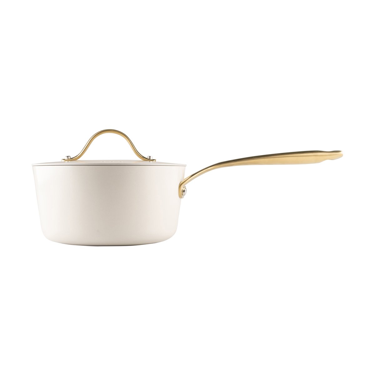 Heirol Royal Pearl saucepanna med lock Ø18 cm Vit-guld