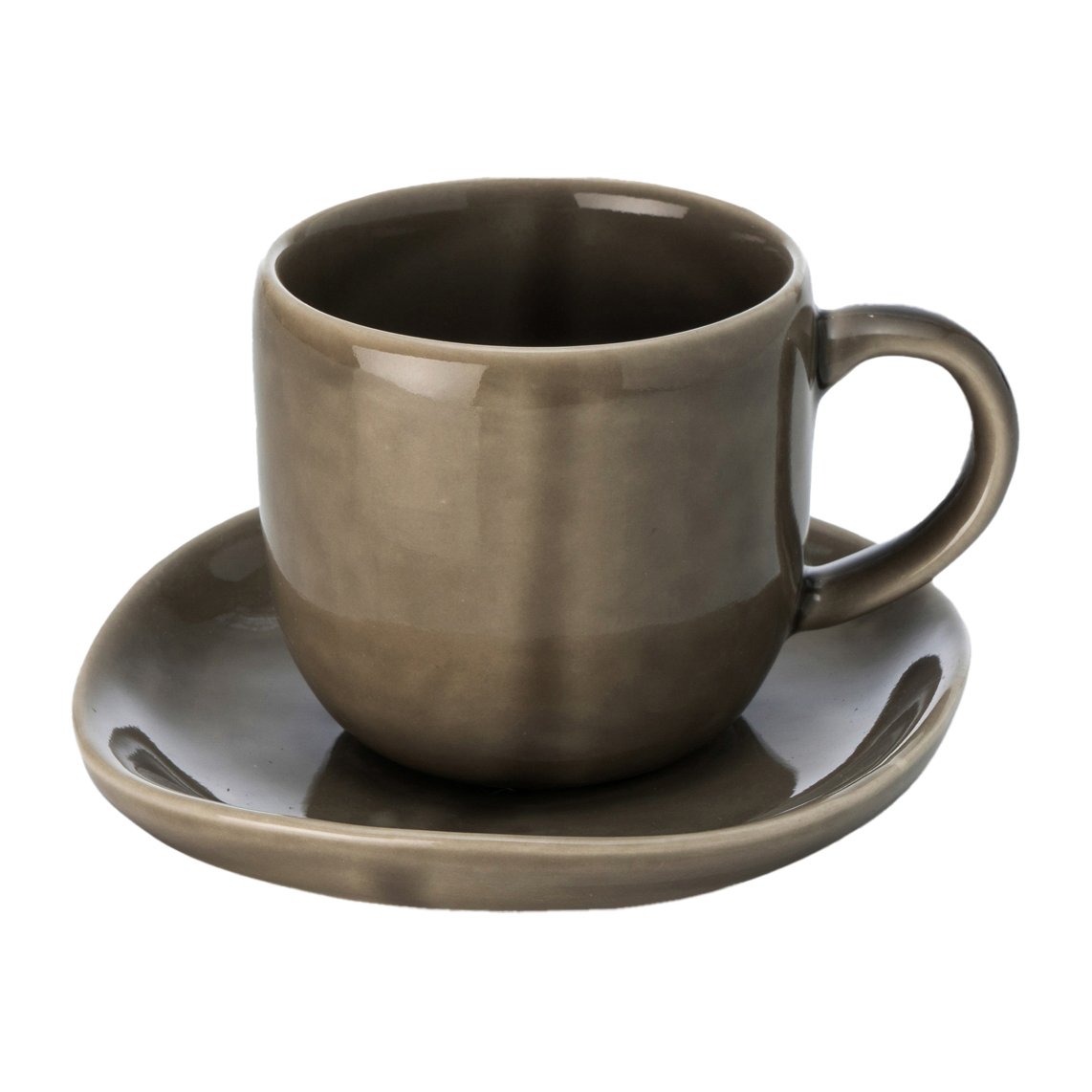 Heirol x Nosse Svelte kopp med fat 12 cl Olive | Skandinavisk Design | Kaffekoppar | Grön