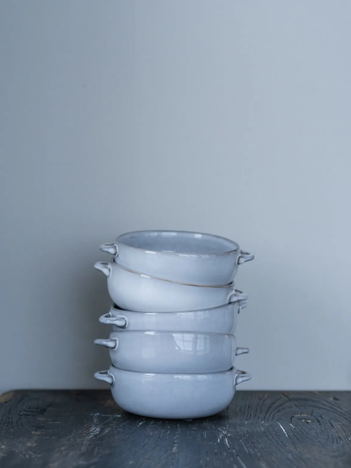 Heirol x Nosse Svelte skål med handtag Ø12 cm, Stone Heirol