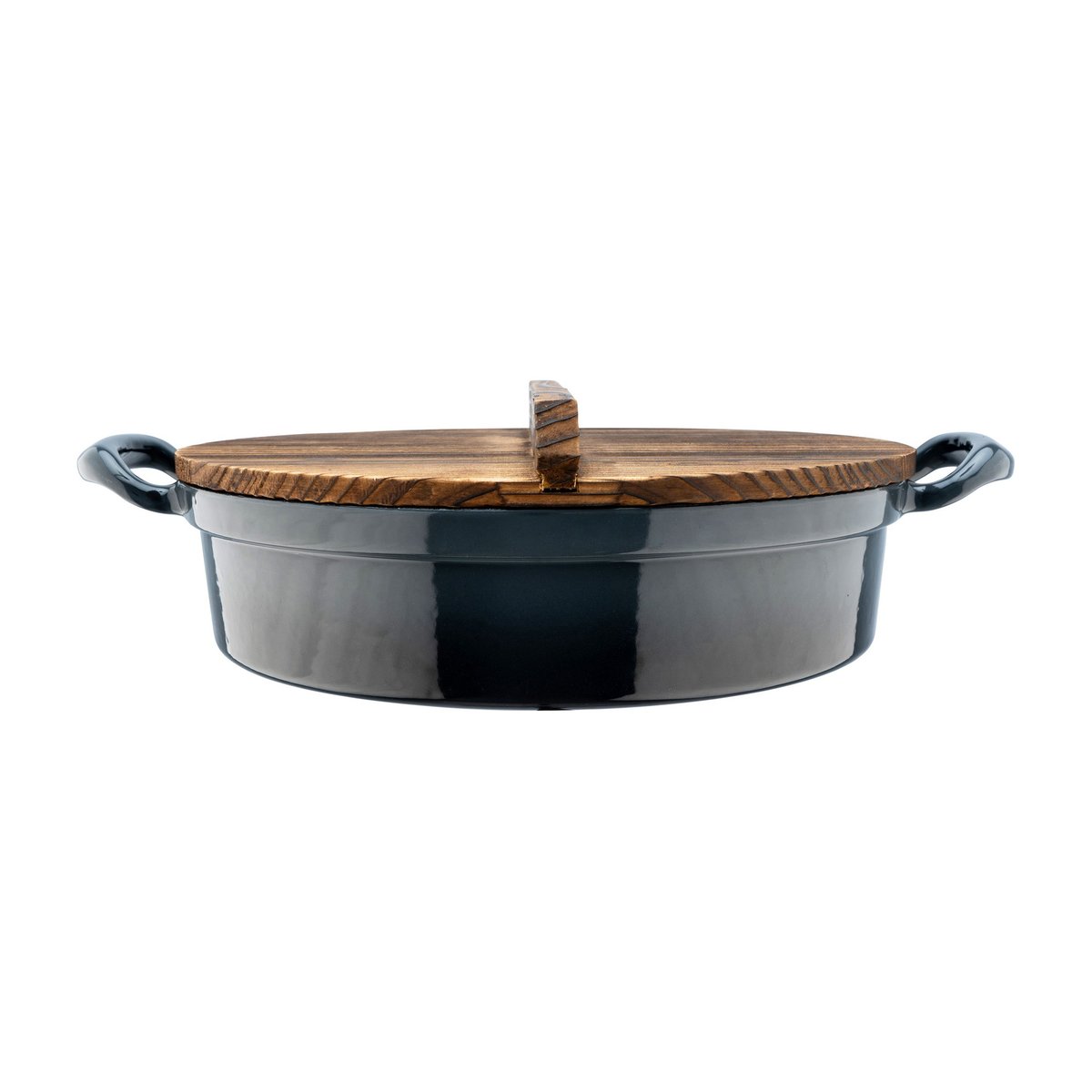 Heirol Stekgryta gjutjärn med trälock 30 cm | Skandinavisk Design | Grytor | Svart