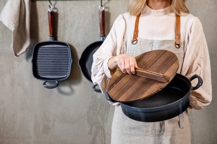 Stekgryta gjutjärn med trälock - Ø30 cm - Heirol