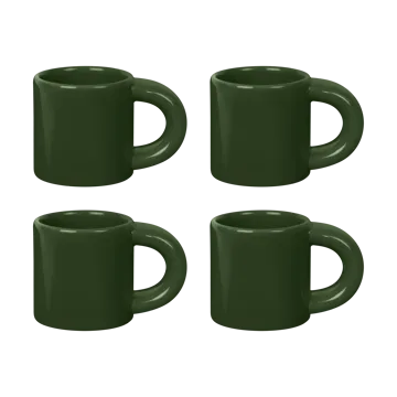 Bronto espressokopp 10 cl 4-pack - Green - Hem
