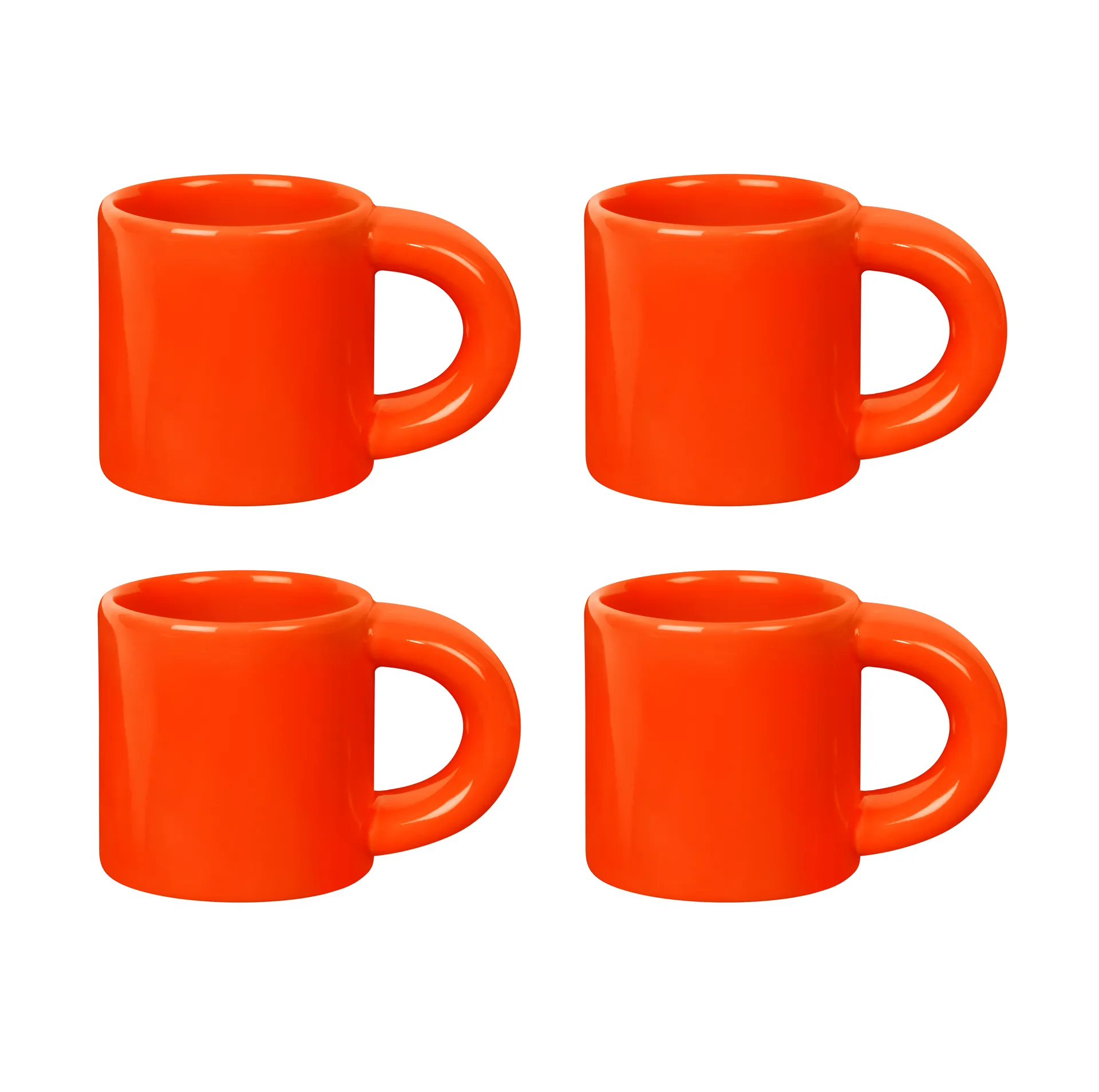 Bronto espressokopp 10 cl 4-pack, Orange Hem