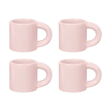 Bronto espressokopp 10 cl 4-pack - Pink - Hem