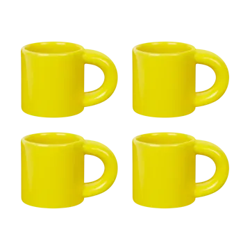 Bronto espressokopp 10 cl 4-pack - Yellow - Hem