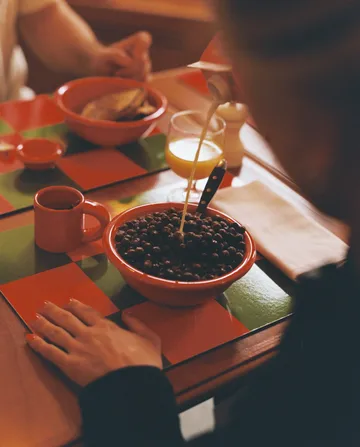 Check bordstablett 30x40 cm 2-pack - Light blue-chocolate - Hem