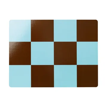 Check bordstablett 30x40 cm 2-pack - Light blue-chocolate - Hem