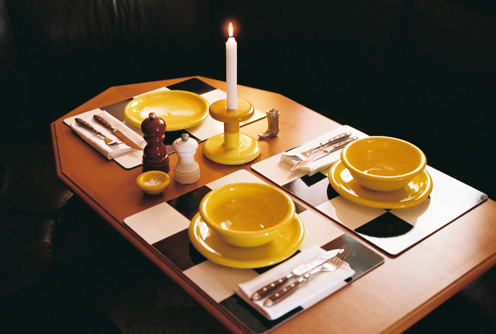 Check bordstablett 30x40 cm 2-pack, Red-green Hem