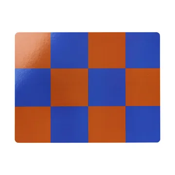 Check bordstablett 30x40 cm 2-pack - Terracotta-cobalt - Hem