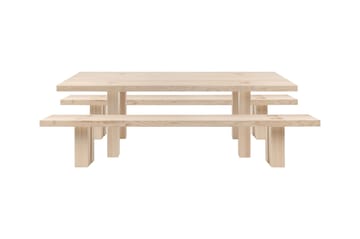 Max bord med bänkar 250 cm - Ask - Hem