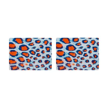 Monster bordstablett 30x40 cm 2-pack - Coral-white-ultramarine blue - Hem