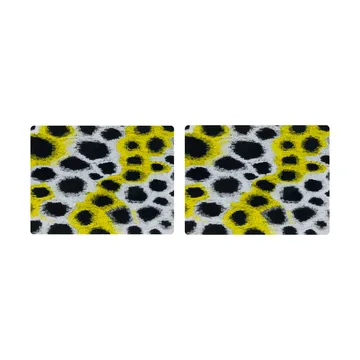 Monster bordstablett 30x40 cm 2-pack - White-yellow-black - Hem