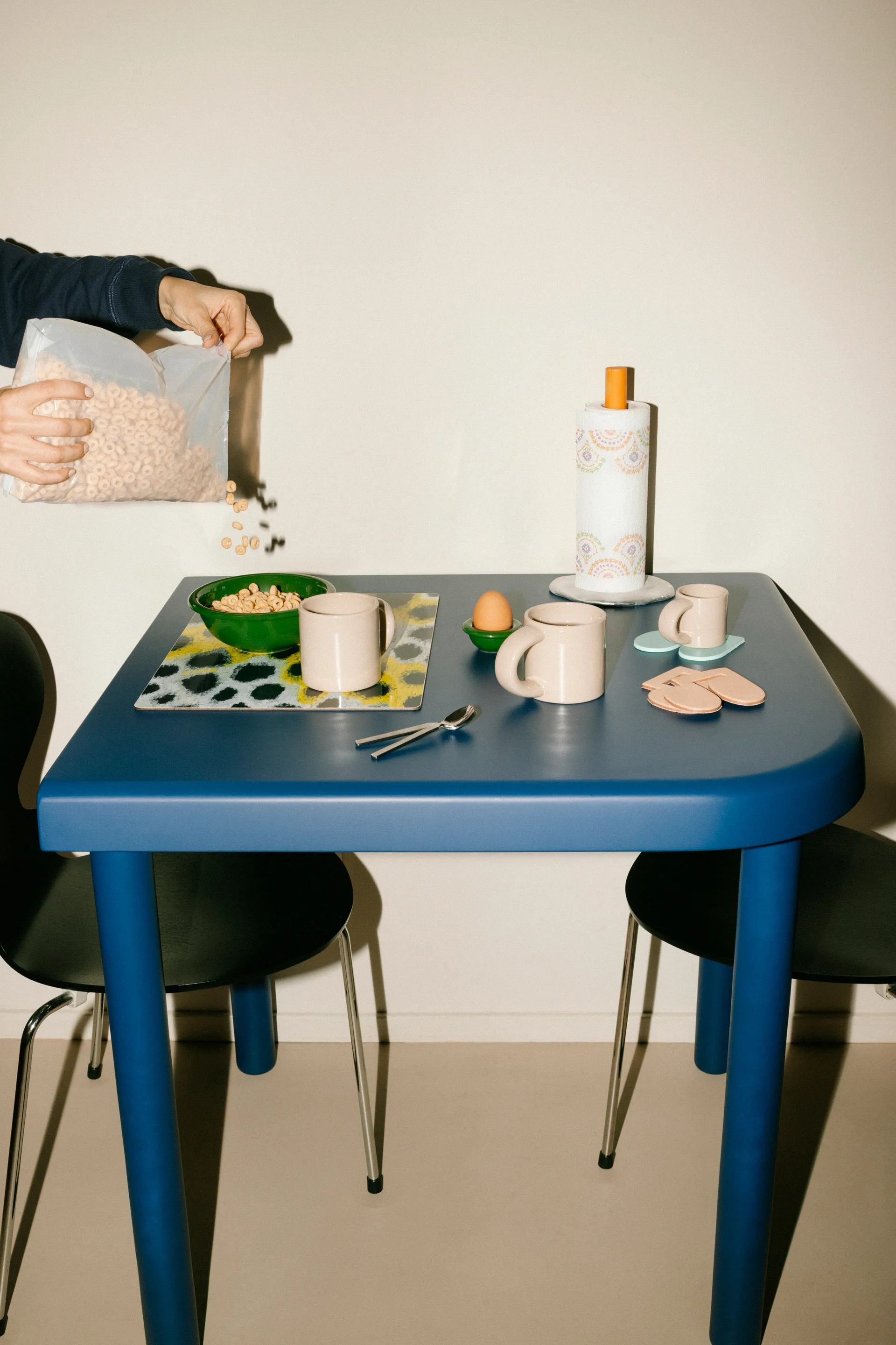 Monster bordstablett 30x40 cm 2-pack, White-yellow-black Hem