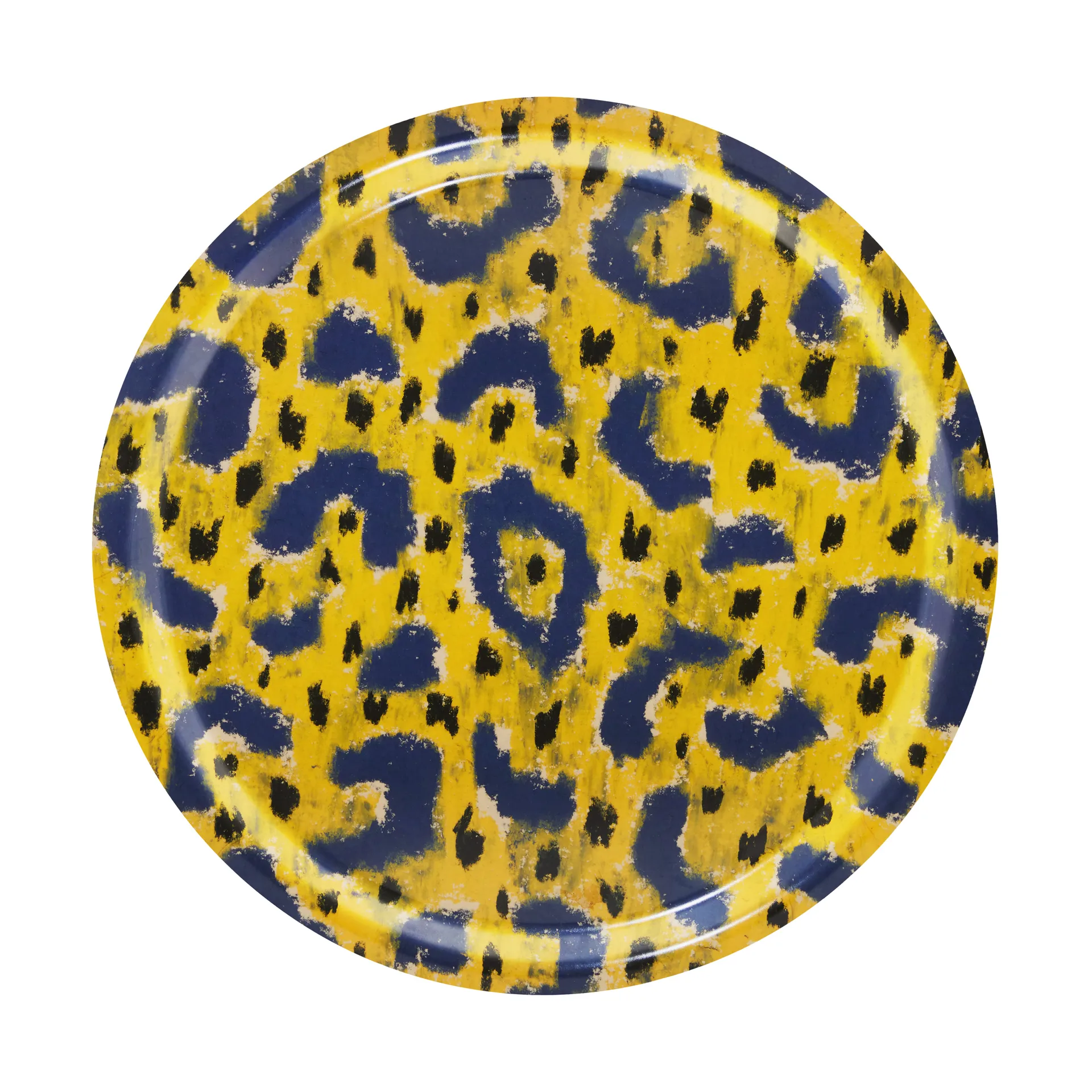 Monster bricka Medium Ø49 cm, Ochre yellow-grey-black Hem