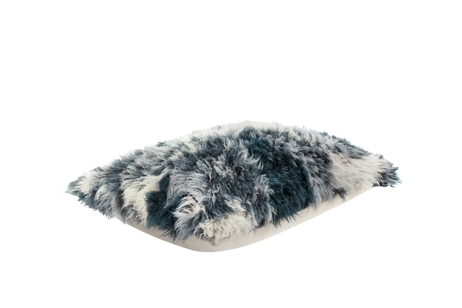 Monster kudde Large 40x60 cm, Dark teal-off white Hem