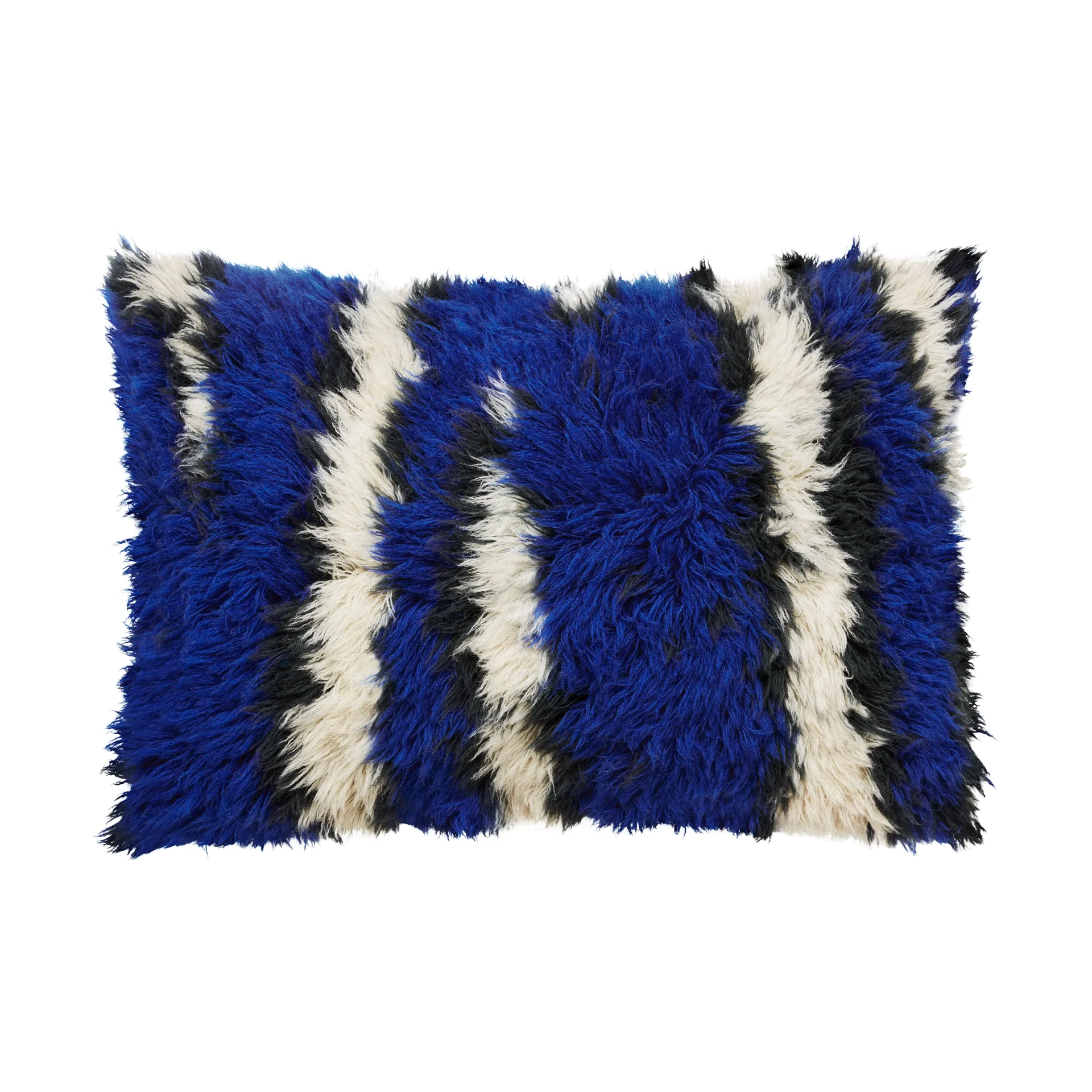 Monster kudde Large 40x60 cm, Ultramarine blue-off white Hem