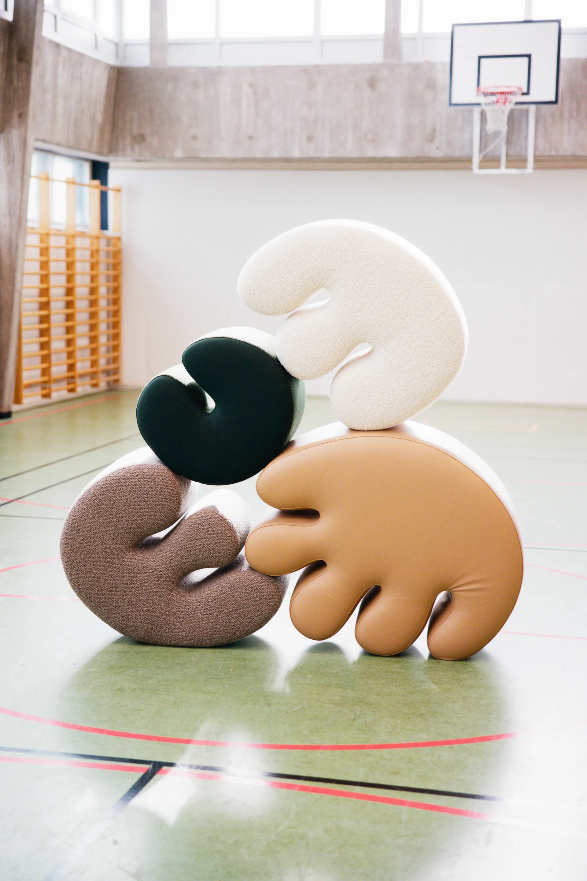 Palma puff Large 99x118 cm, Pebble Hem