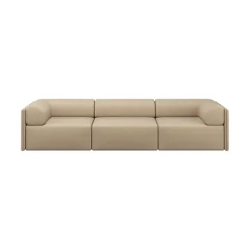 Palo Block 3-sits soffa med armstöd Low 295 cm - Beige - Hem