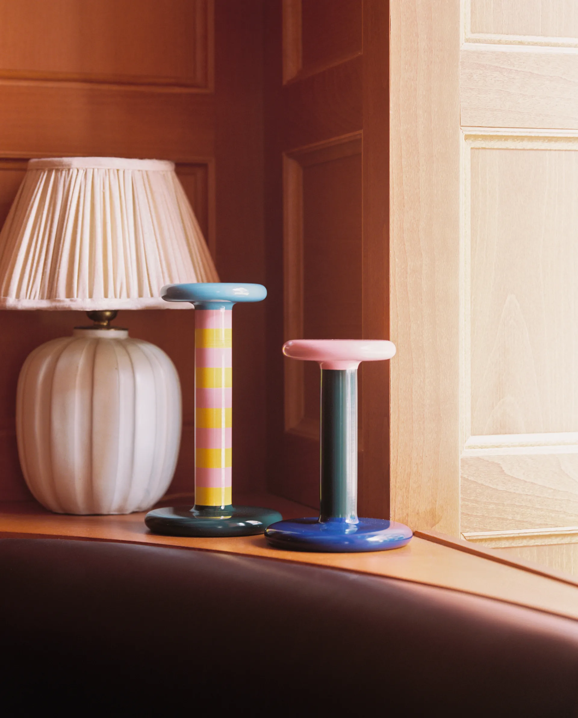 Pesa ljusstake Medium 18 cm, Pink-black green-night blue Hem