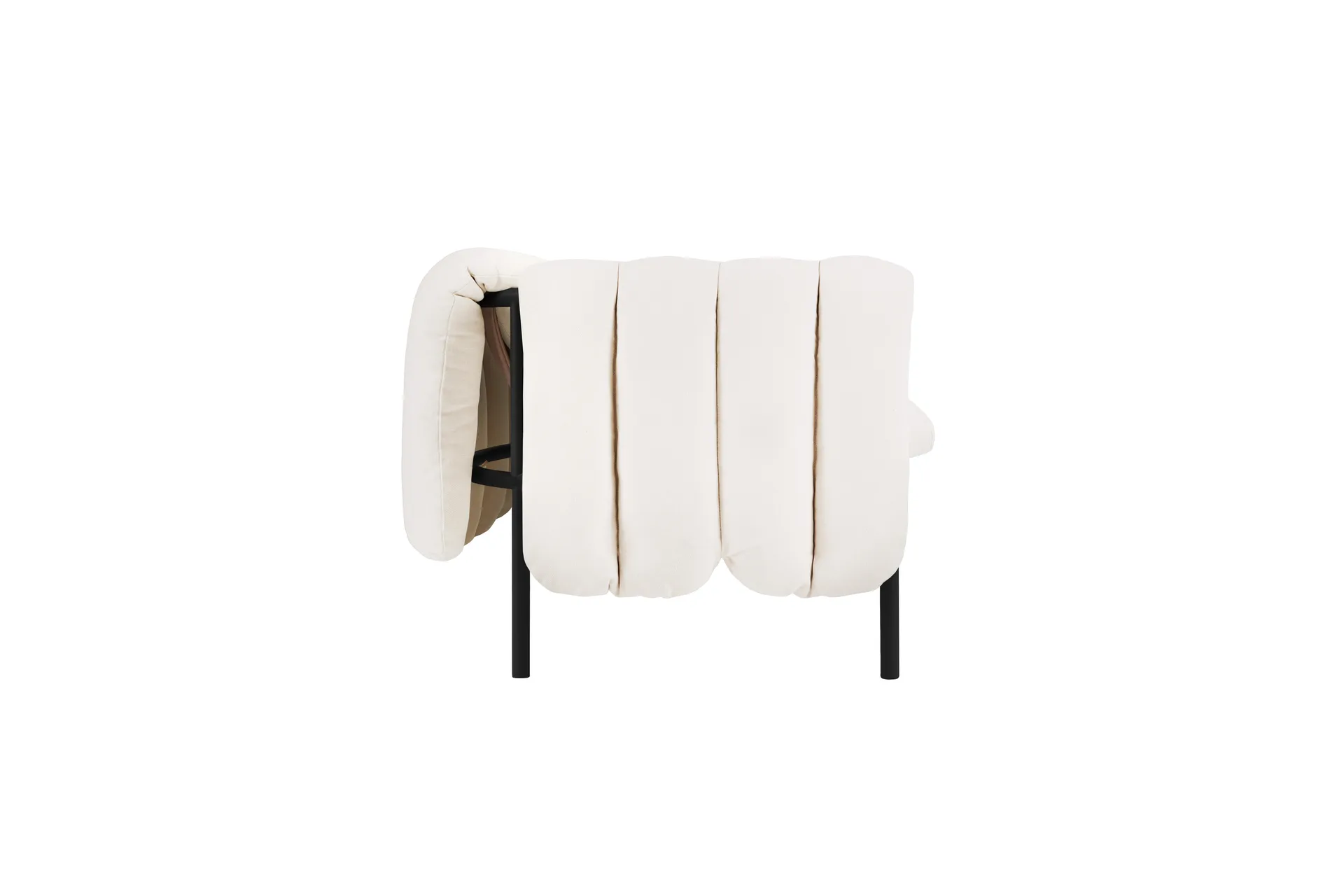 Puffy 2,5-sits soffa 205 cm, Natural-black grey Hem