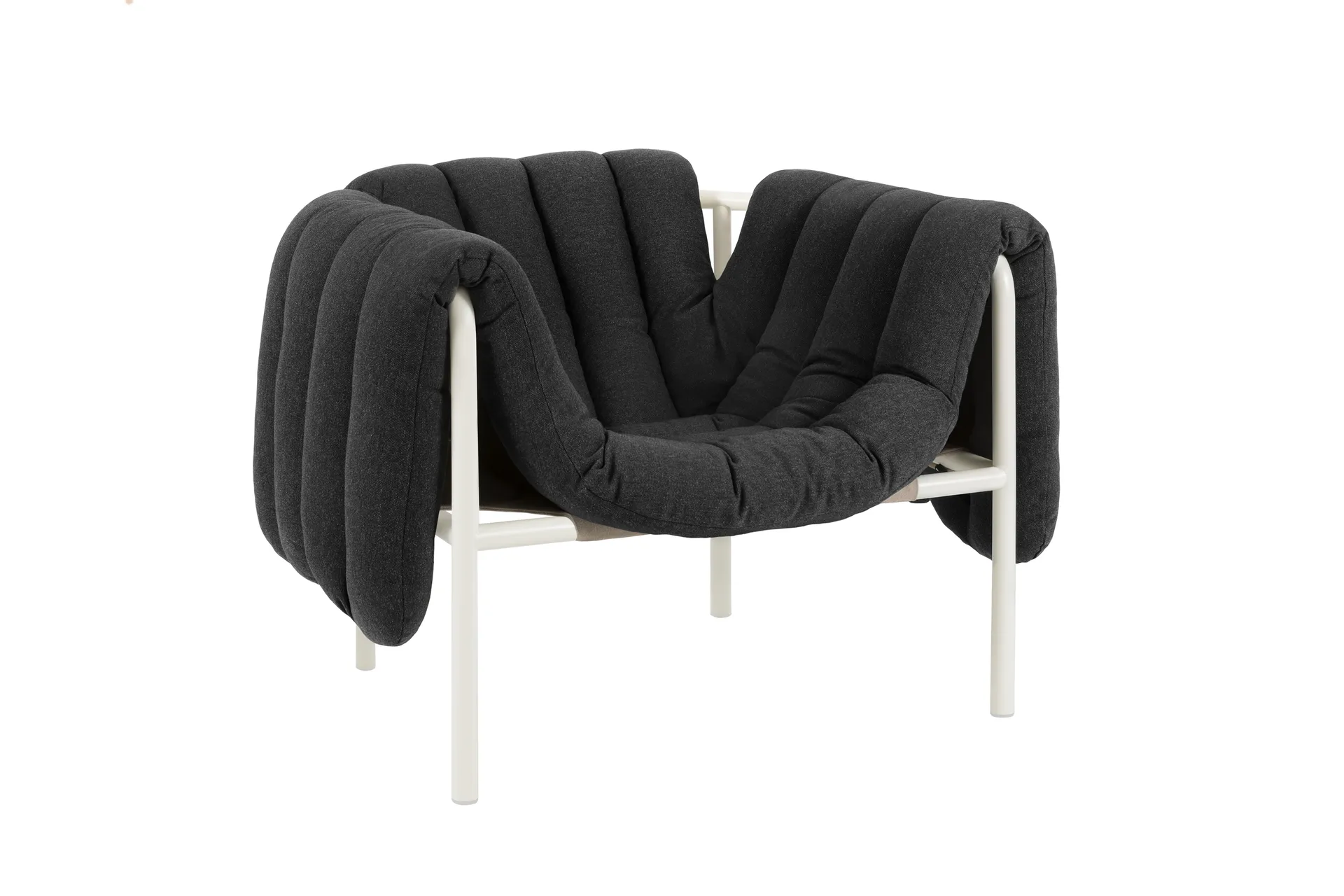 Puffy loungefåtölj, Anthracite-cream Hem