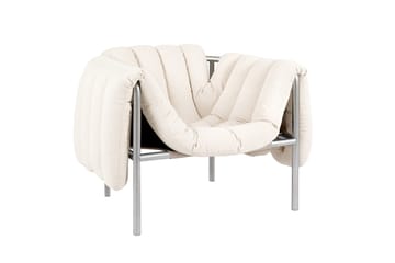Puffy loungefåtölj - Natural-rostfritt stål - Hem