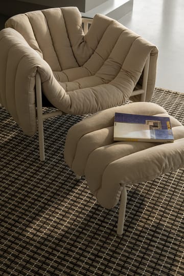 Puffy loungefåtölj + ottoman - Sawdust-cream - Hem