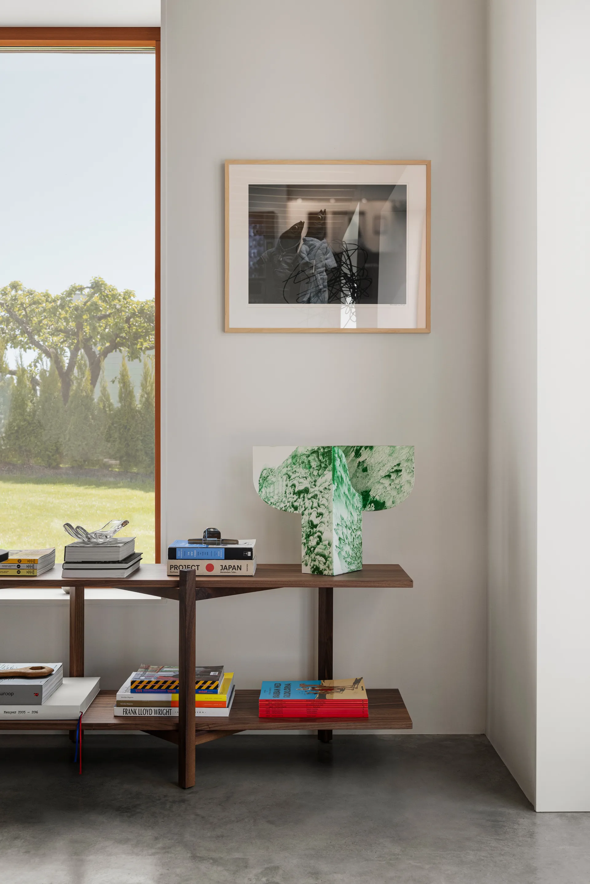 Zig Zag hylla Media 194x57 cm, Valnöt Hem