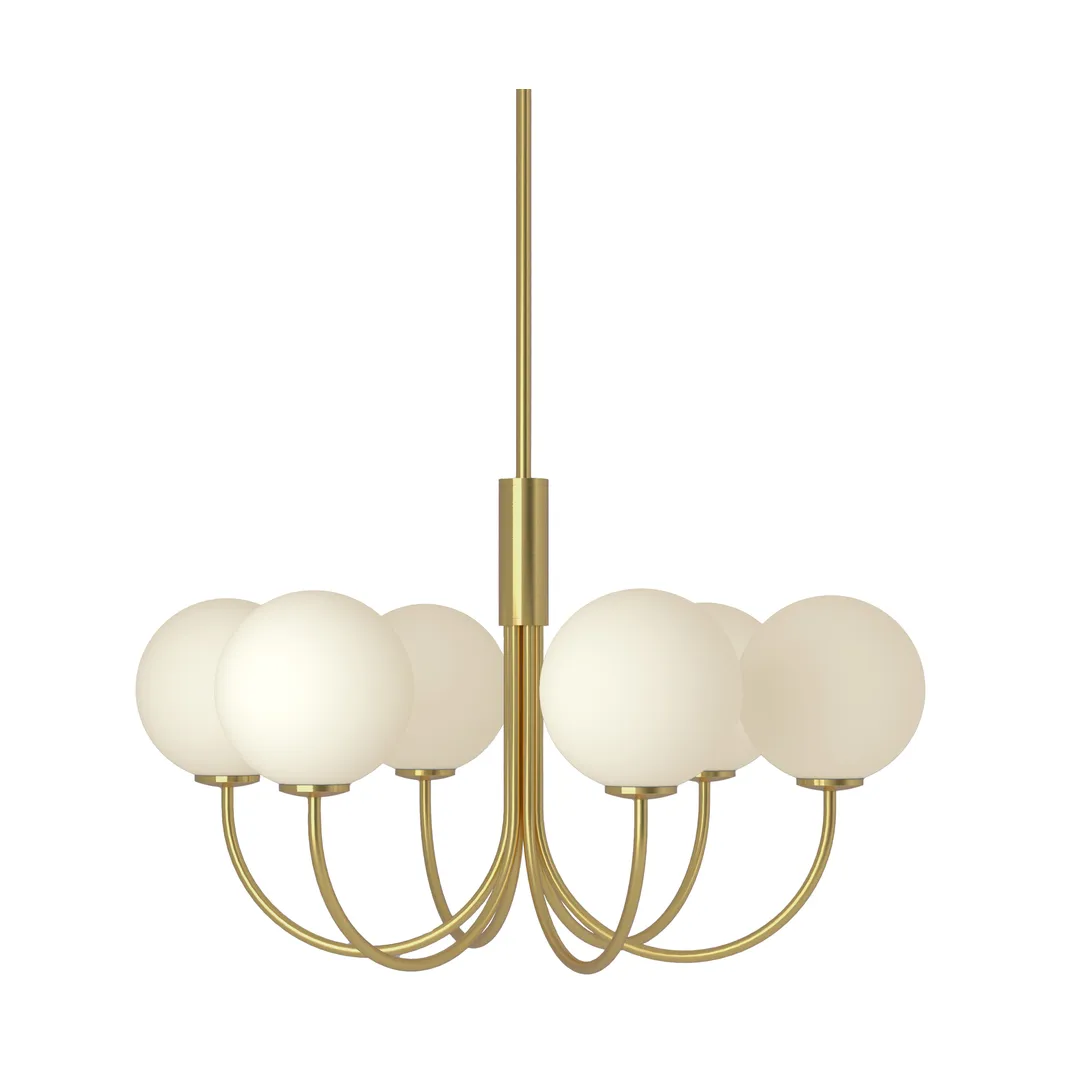 Ballon ljuskrona, Satin brass, Ø60 cm Herstal