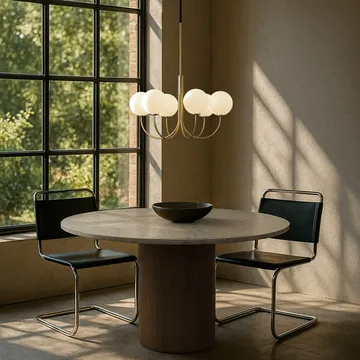 Ballon ljuskrona - Satin brass, Ø60 cm - Herstal