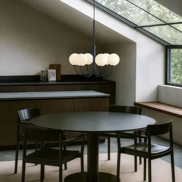 Ballon ljuskrona - Svart, Ø60 cm - Herstal