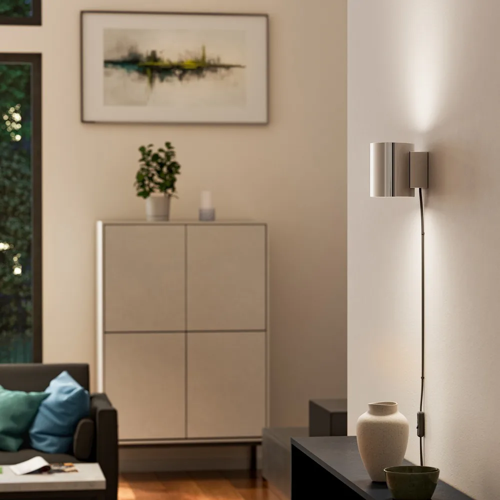 Evoke vägglampa small, Krom Herstal