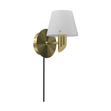 Gil vägglampa - Satin brass-opal glas - Herstal