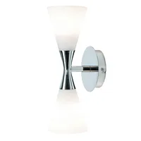 Herstal Harlekin duo vägglampa krom-vit