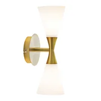 Herstal Harlekin duo vägglampa mässing-vit