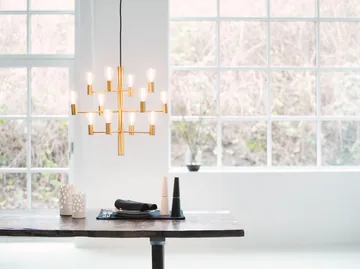 Manola 12 ljuskrona - Satin brass - Herstal