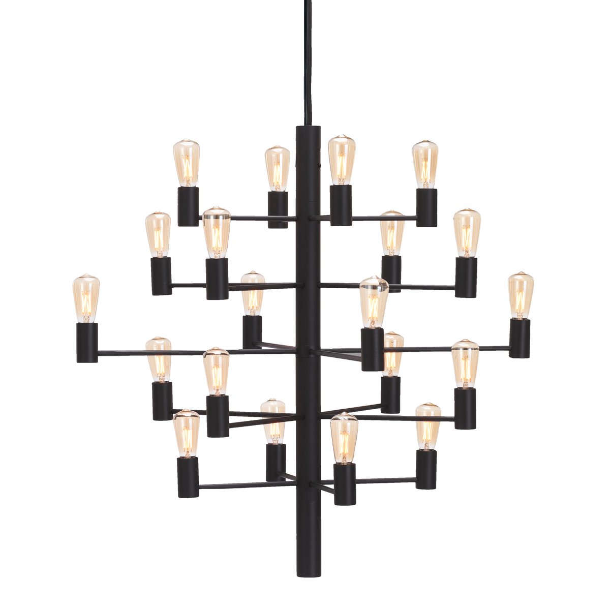 Herstal Manola 20 ljuskrona svart | Skandinavisk Design | Taklampor & Pendlar | Svart
