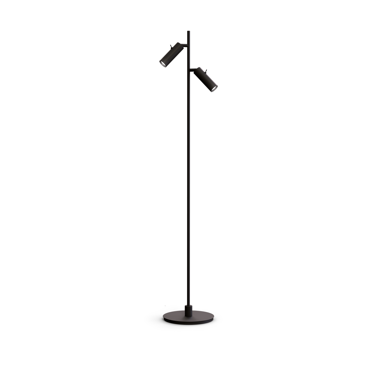 Herstal line golvlampa Mattsvart, dubbel | Skandinavisk Design | Golvlampor | Svart