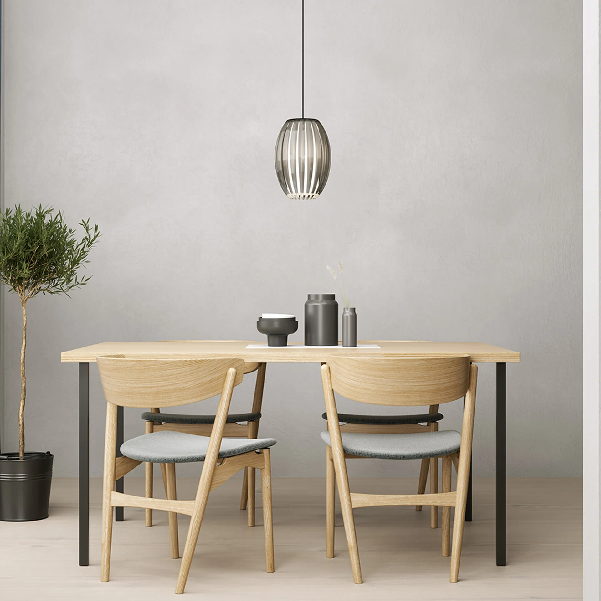 Tentacle taklampa medium, Svart-rökfärgad Herstal