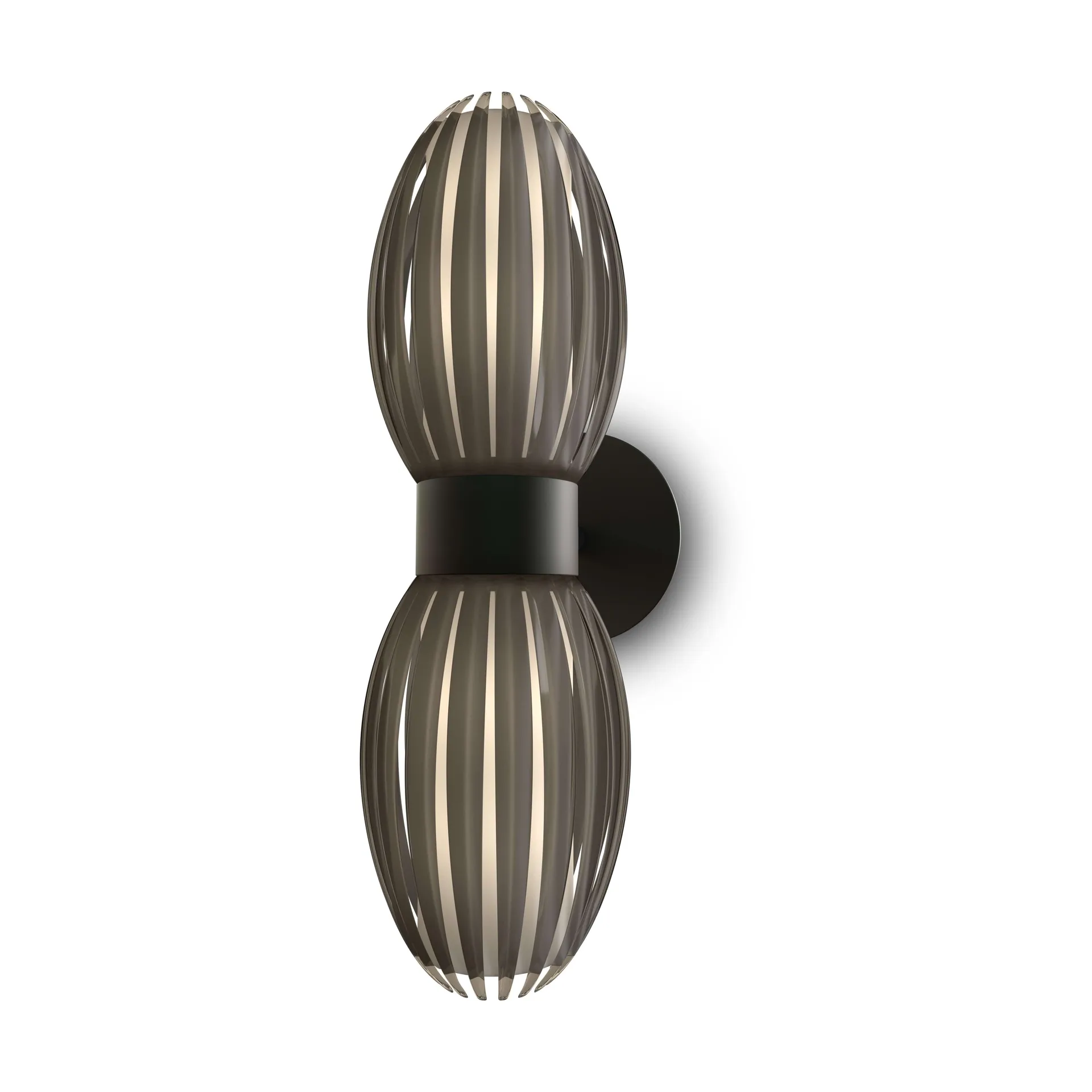 Tentacle vägglampa duo 34 cm, Svart-rökfärgad Herstal