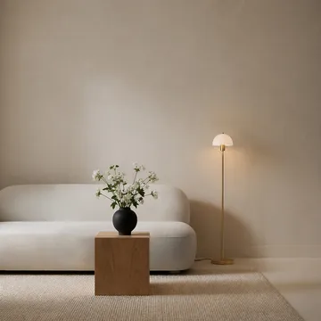 Vienda golvlampa - Mässing-opalglas - Herstal