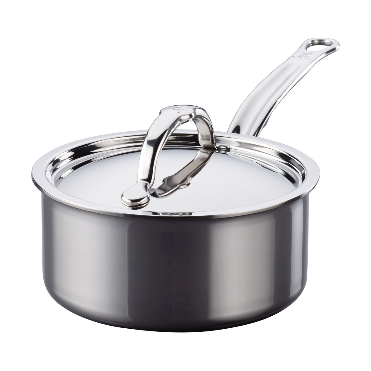 Hestan Nanobond kastrull med lock 1,4 L | Skandinavisk Design | Kastruller | Silverfärgad
